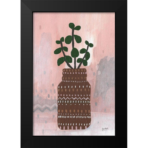 Boho Planter I Black Modern Wood Framed Art Print by Mack, Lynn