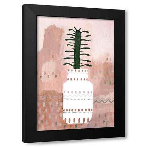 Boho Planter II Black Modern Wood Framed Art Print with Double Matting by Mack, Lynn