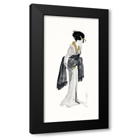 Geisha II Black and Gold Black Modern Wood Framed Art Print by Paschke, Chris