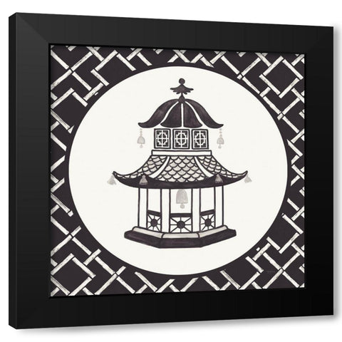 Everyday Chinoiserie VII BW Black Modern Wood Framed Art Print by Urban, Mary