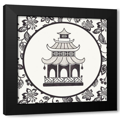 Everyday Chinoiserie VIII BW Black Modern Wood Framed Art Print by Urban, Mary