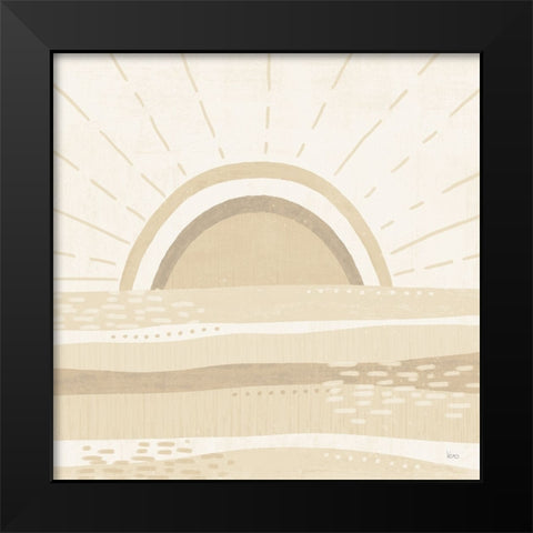 Sweet Summer V Neutral Black Modern Wood Framed Art Print by Charron, Veronique