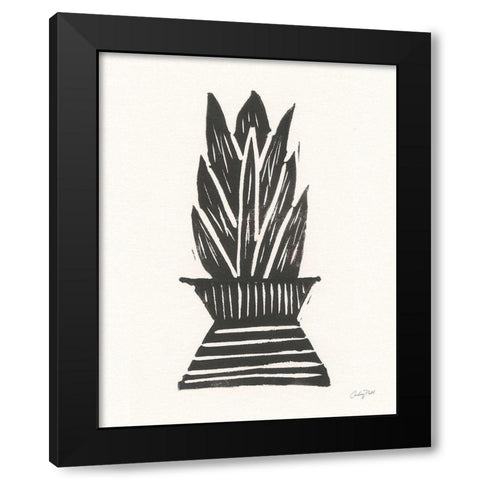 Planted V Black Modern Wood Framed Art Print with Double Matting by Prahl, Courtney