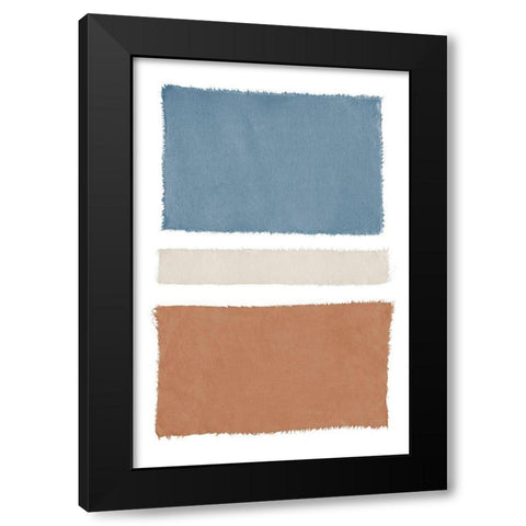Warm Painted Weaving V Black Modern Wood Framed Art Print by Rhue, Piper