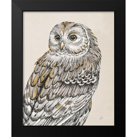 Beautiful Owls III Vintage Black Modern Wood Framed Art Print by Brissonnet, Daphne