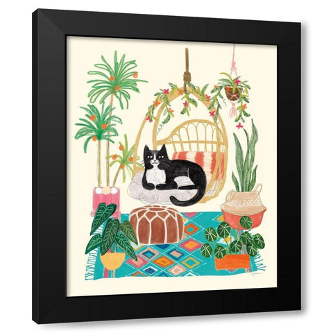 Urban Jungle VIII Spring Black Modern Wood Framed Art Print by Urban, Mary