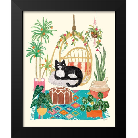 Urban Jungle VIII Spring Black Modern Wood Framed Art Print by Urban, Mary