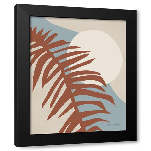 Traveler Palm Light Black Modern Wood Framed Art Print with Double Matting by Gallagher, Megan