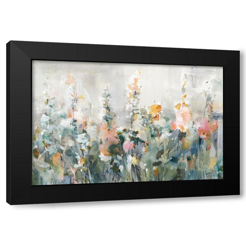 Rustic Garden Black Modern Wood Framed Art Print with Double Matting by Nai, Danhui