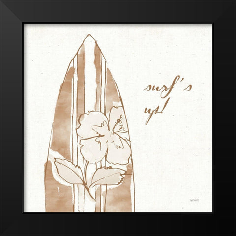 Surfs Up IX Neutral Black Modern Wood Framed Art Print by Tavoletti, Anne