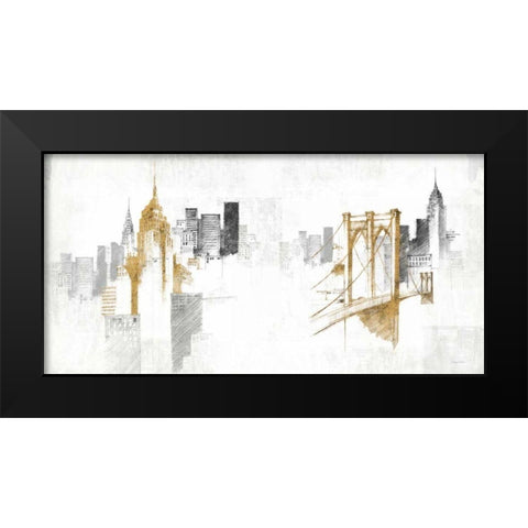 New York Monuments Black Modern Wood Framed Art Print by Tillmon, Avery