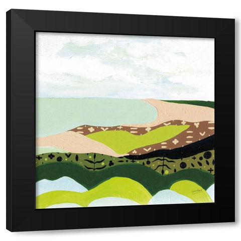 Vibrant Seascape II Black Modern Wood Framed Art Print by Mack, Lynn