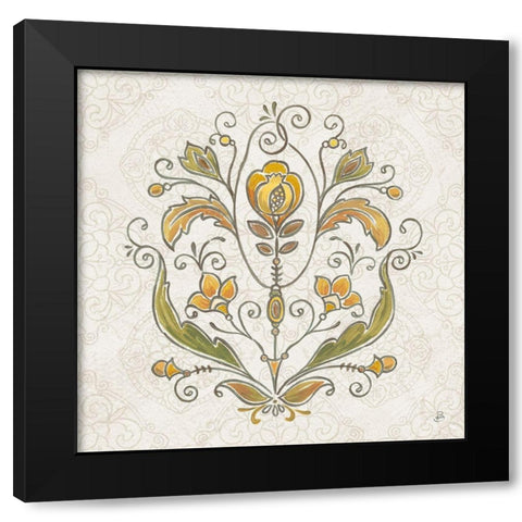 Mediterranean Flair V Neutral Black Modern Wood Framed Art Print with Double Matting by Brissonnet, Daphne