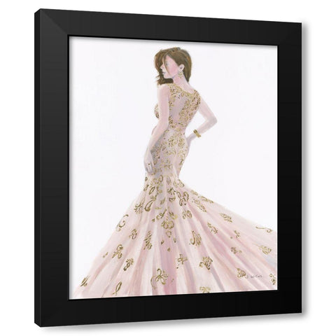 Beautiful Lady I Black Modern Wood Framed Art Print with Double Matting by Wiens, James