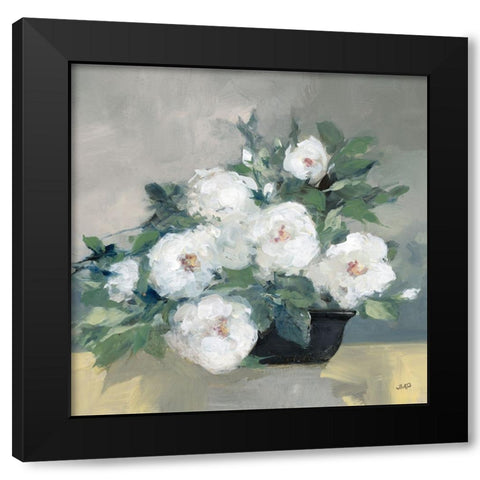 Roses of August I Black Modern Wood Framed Art Print with Double Matting by Purinton, Julia