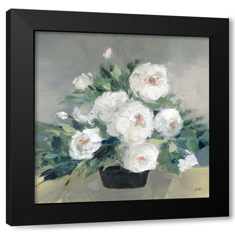 Roses of August II Black Modern Wood Framed Art Print with Double Matting by Purinton, Julia