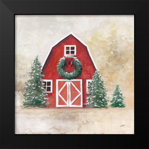 December Barn Black Modern Wood Framed Art Print by Purinton, Julia