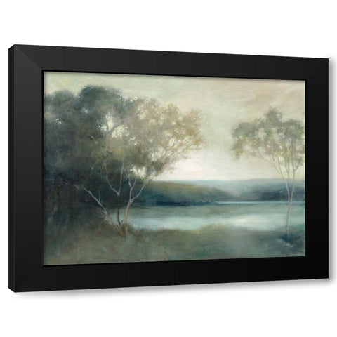Early Lake Black Modern Wood Framed Art Print with Double Matting by Purinton, Julia
