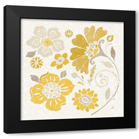 Spanish Impressions IV Yellow Black Modern Wood Framed Art Print by Brissonnet, Daphne