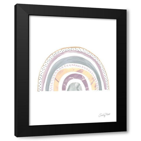 Boho Rainbow IX Purple Black Modern Wood Framed Art Print with Double Matting by Prahl, Courtney