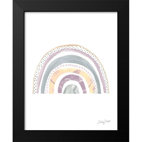 Boho Rainbow IX Purple Black Modern Wood Framed Art Print by Prahl, Courtney