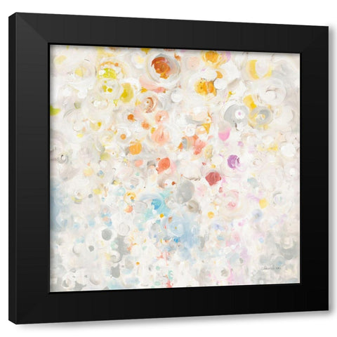 Bubbling Up Black Modern Wood Framed Art Print with Double Matting by Nai, Danhui