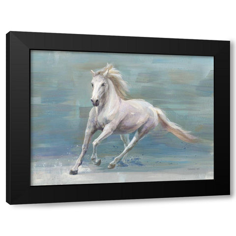 Running Free Black Modern Wood Framed Art Print with Double Matting by Nai, Danhui