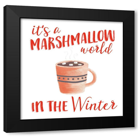Cozy Winter VII Red Black Modern Wood Framed Art Print by Marshall, Laura