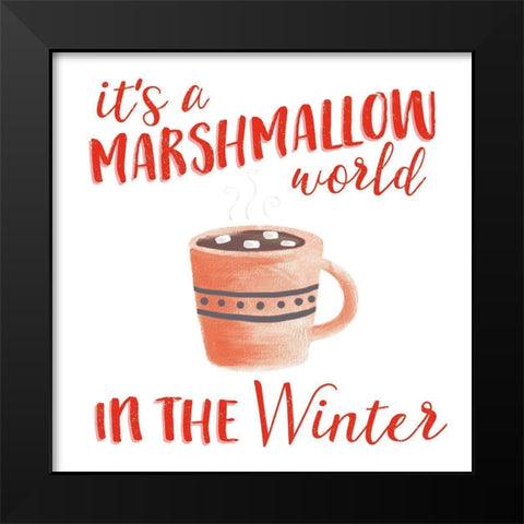Cozy Winter VII Red Black Modern Wood Framed Art Print by Marshall, Laura