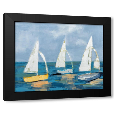 Sail Away Black Modern Wood Framed Art Print with Double Matting by Munger, Pamela