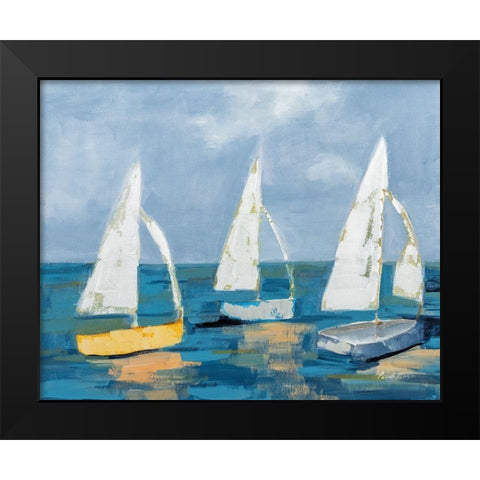 Sail Away Black Modern Wood Framed Art Print by Munger, Pamela