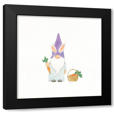 Easter Gnomes IV Bright Black Modern Wood Framed Art Print with Double Matting by Jackson, Jenaya