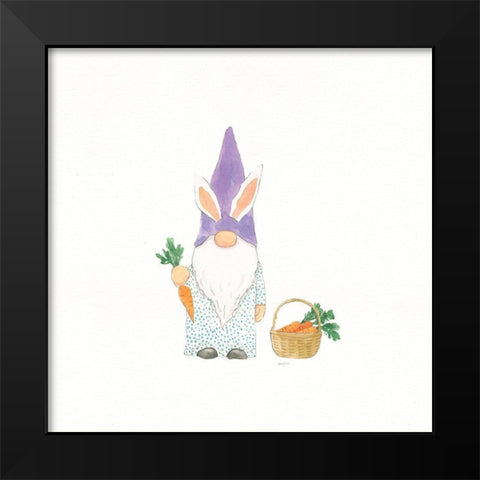Easter Gnomes IV Bright Black Modern Wood Framed Art Print by Jackson, Jenaya