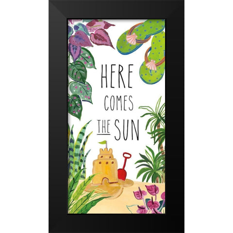 Tropical Home VI on White Black Modern Wood Framed Art Print by Zaman, Farida