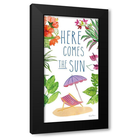 Tropical Home VIII on White Black Modern Wood Framed Art Print with Double Matting by Zaman, Farida