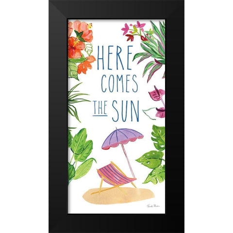 Tropical Home VIII on White Black Modern Wood Framed Art Print by Zaman, Farida