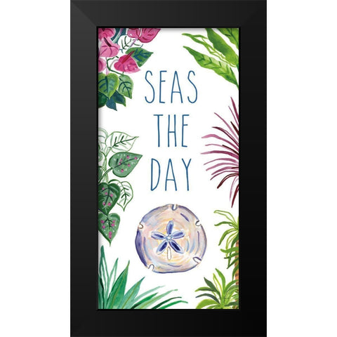 Tropical Home IX on White Black Modern Wood Framed Art Print by Zaman, Farida