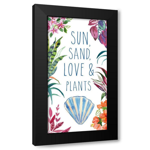 Tropical Home X on White Black Modern Wood Framed Art Print with Double Matting by Zaman, Farida