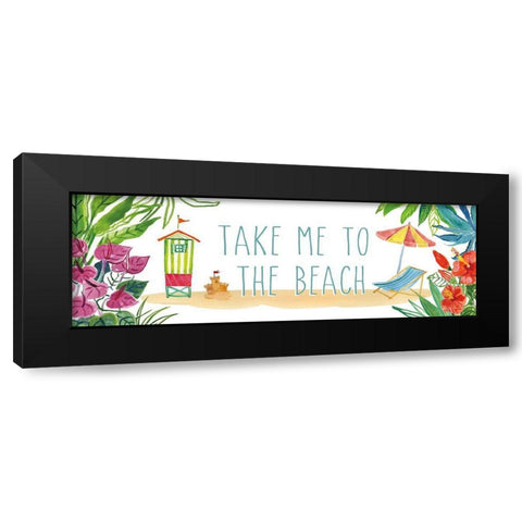 Tropical Home XII on White Black Modern Wood Framed Art Print by Zaman, Farida