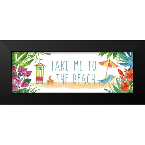 Tropical Home XII on White Black Modern Wood Framed Art Print by Zaman, Farida