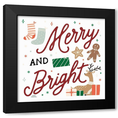 Reindeer Holiday VI RG Black Modern Wood Framed Art Print by Marshall, Laura