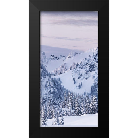 Tatoosh Range Triptych I Black Modern Wood Framed Art Print by Majchrowicz, Alan
