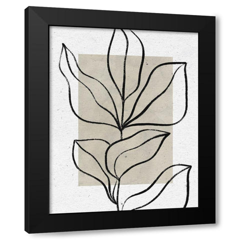 Color Block Balance II Black Modern Wood Framed Art Print by Thorns, Becky