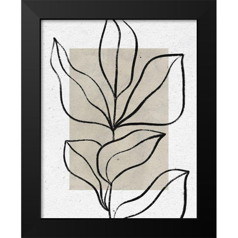 Color Block Balance II Black Modern Wood Framed Art Print by Thorns, Becky