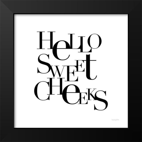 Sweet Cheeks Black Modern Wood Framed Art Print by Charro, Mercedes Lopez