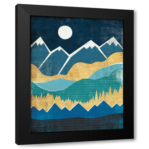 Big Sky and Mountains Black Modern Wood Framed Art Print by Mullan, Michael
