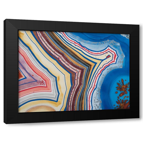 Agate III Black Modern Wood Framed Art Print with Double Matting by Gallagher, Megan