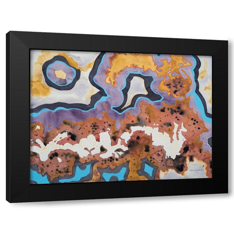 Agate IV Black Modern Wood Framed Art Print by Gallagher, Megan