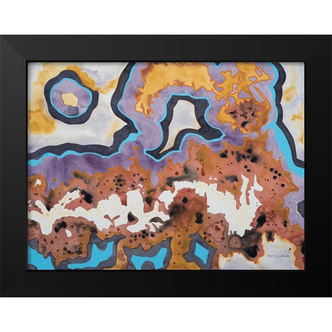 Agate IV Black Modern Wood Framed Art Print by Gallagher, Megan