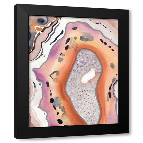 Bright Agate I Black Modern Wood Framed Art Print by Gallagher, Megan